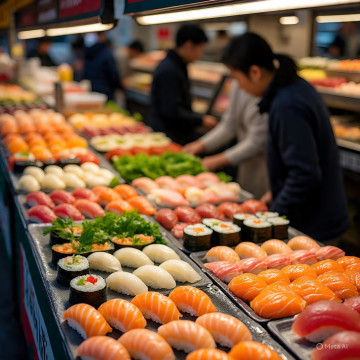 Ilustrasi Sushi (Meta AI)